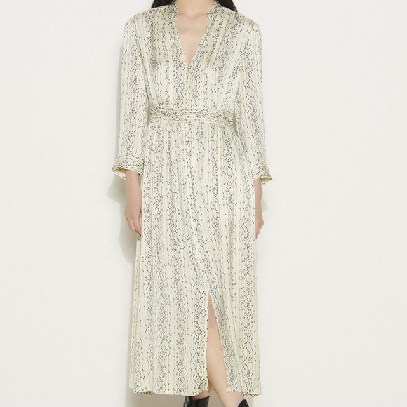 Sandro Shira Silky Maxi Dress - Picture 2 of 5